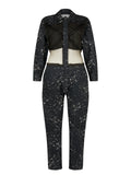 Fiona Digital Jumpsuit Black