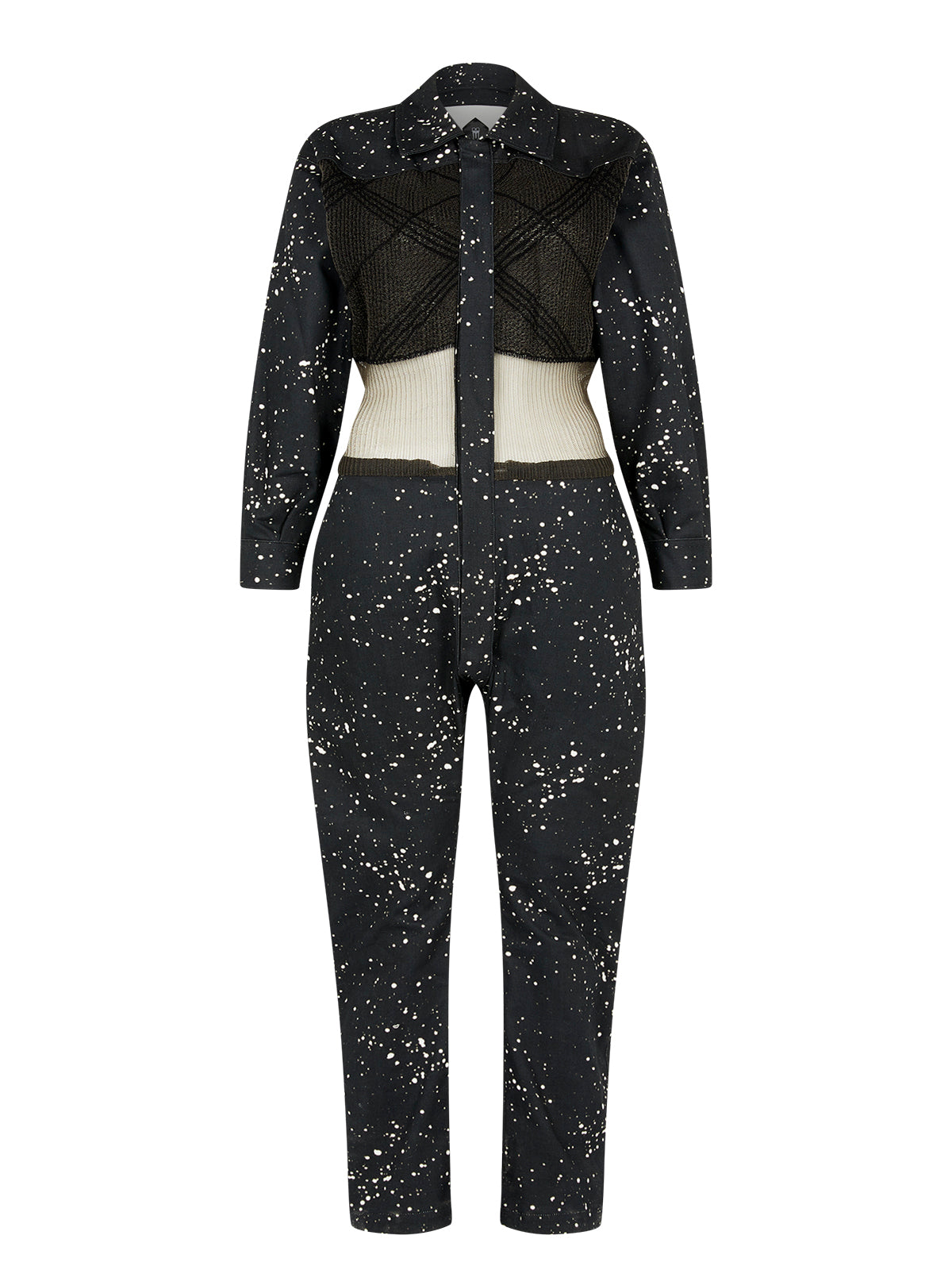 Fiona Digital Jumpsuit Black