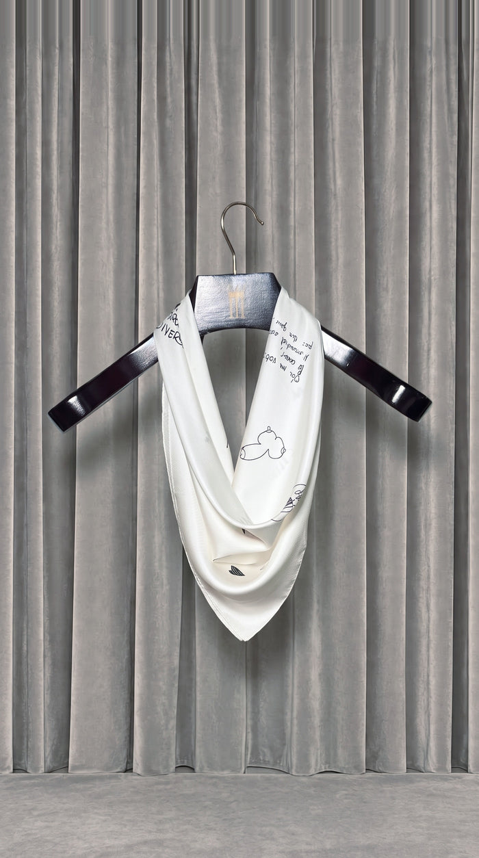 Fulon Foulard Scarf Ivory – product