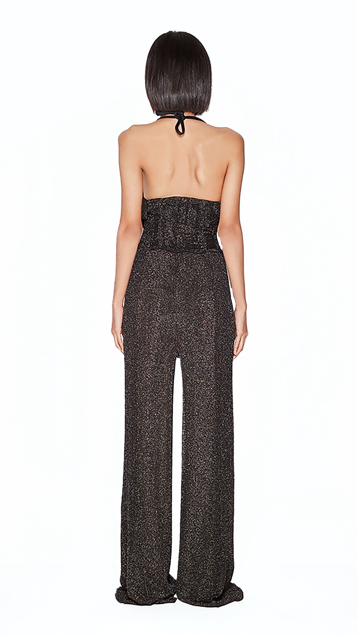 Galadriel Palazzo Trousers Women Black, back view – POAN