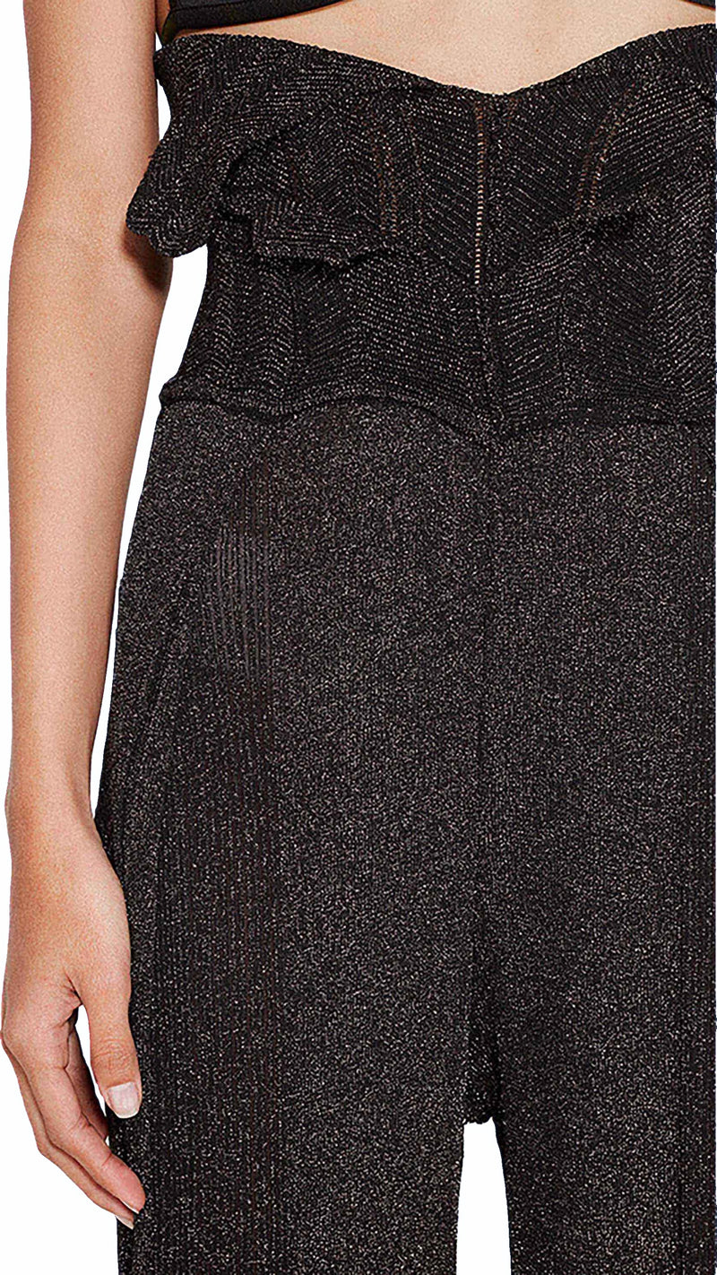 Galadriel Palazzo Trousers Women Black, detail – POAN