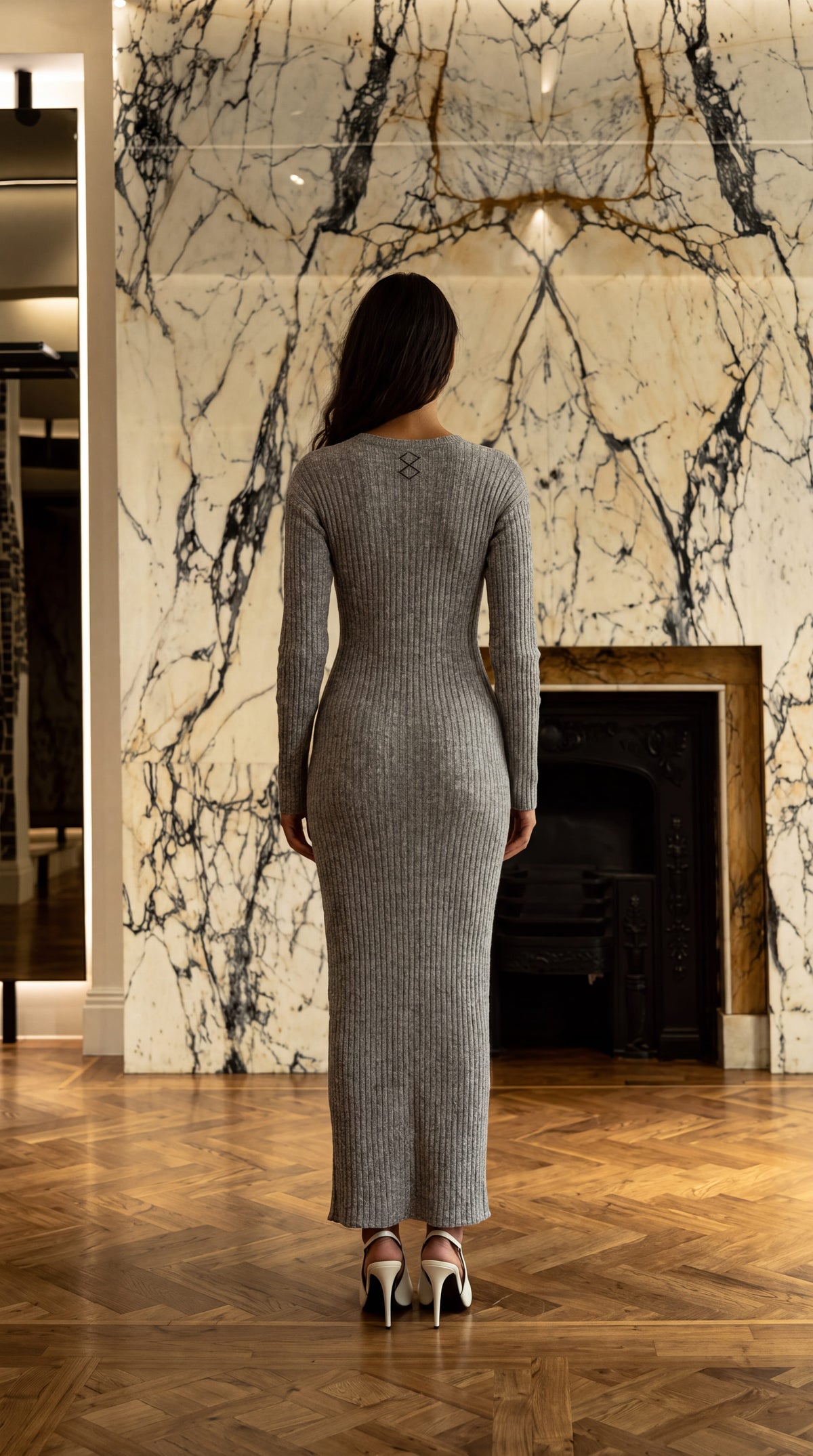 Giselle Alpaca Mohair Knitted Dress Grey Women