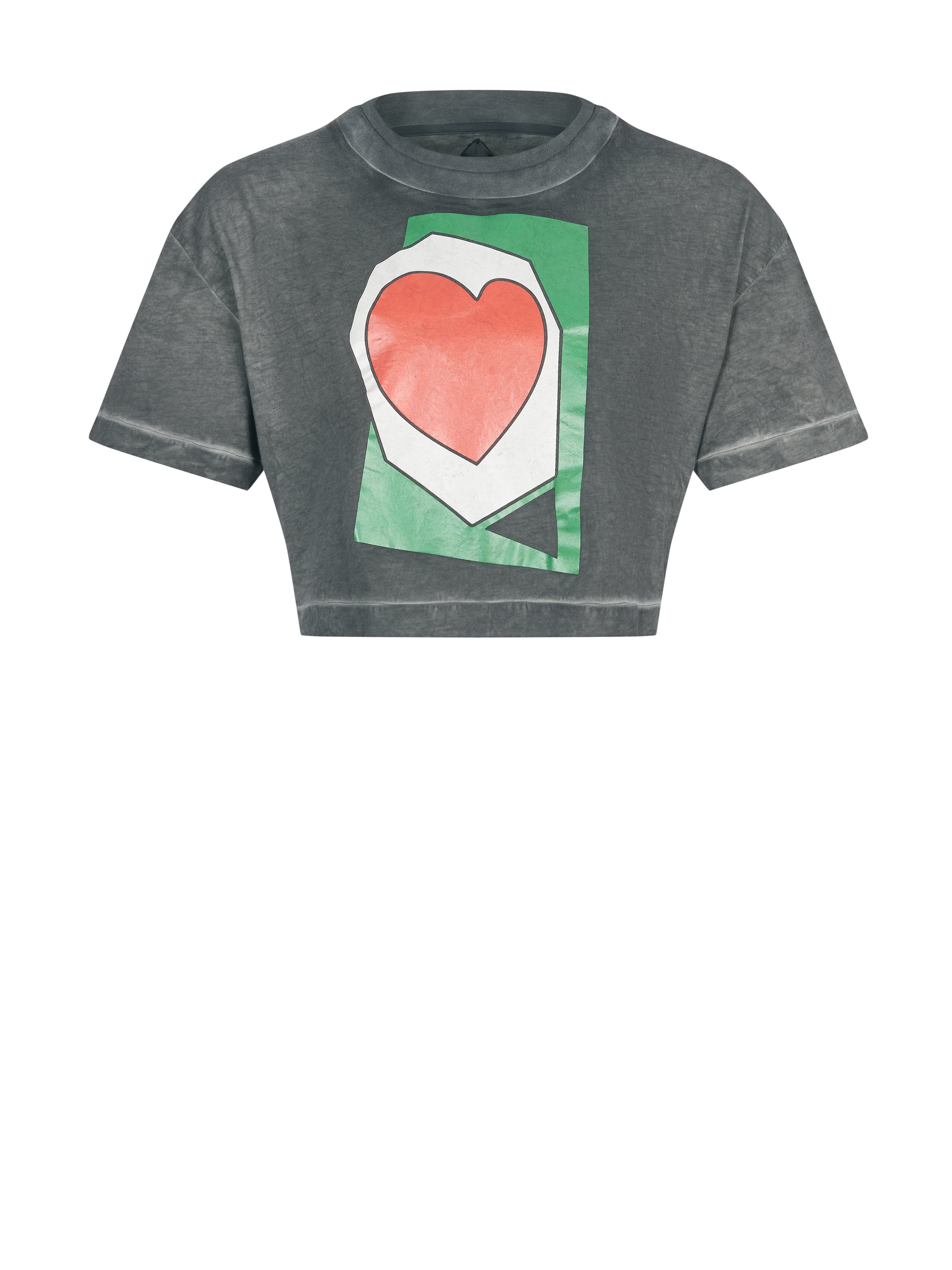 Kendrick Heart Cropped T-shirt Black