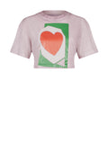 Kendrick Heart Cropped T-shirt Lilac