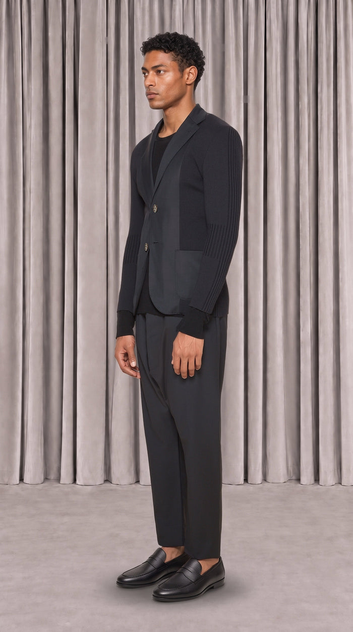 Hans Jacket Men Noir, side view – POAN