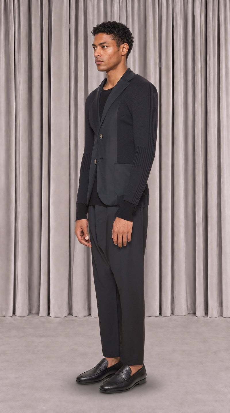 Hans Jacket Men Noir, side view – POAN