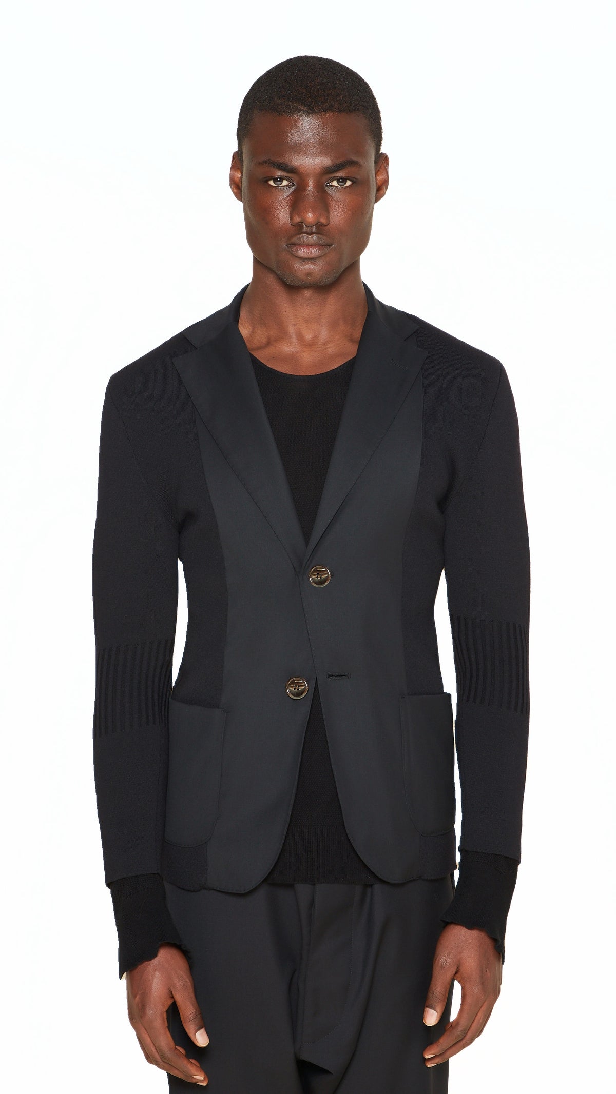 Hans Jacket Men Noir, detail – POAN