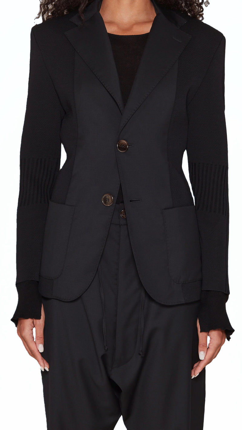 Hans Jacket Women Noir, detail – POAN