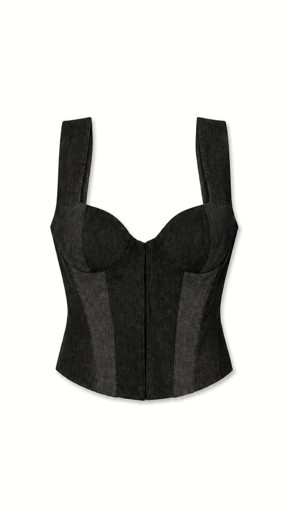 Hasan Corset Washed Denim Asphalt Women