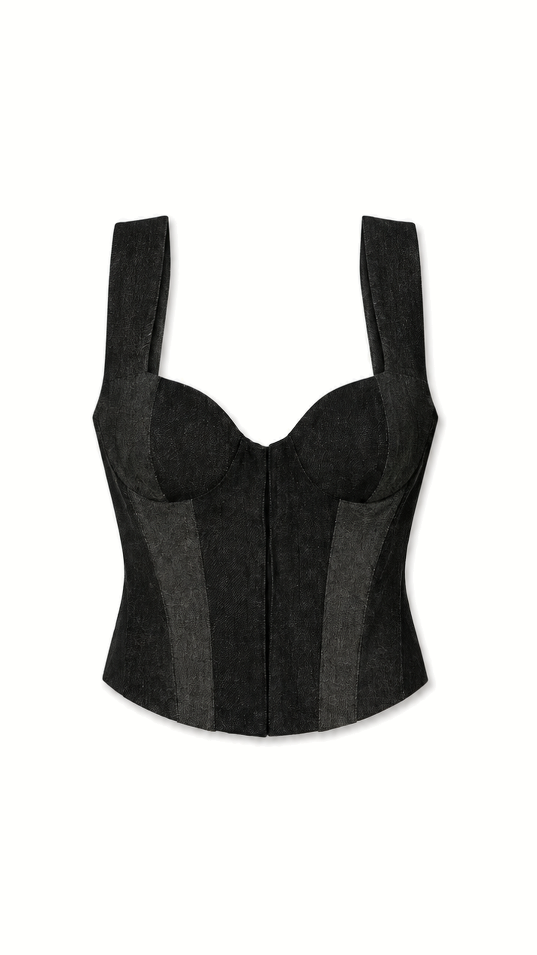 Hasan Corset Washed Denim Asphalt Women