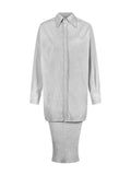 Ikarus Corduroy Dress Grey