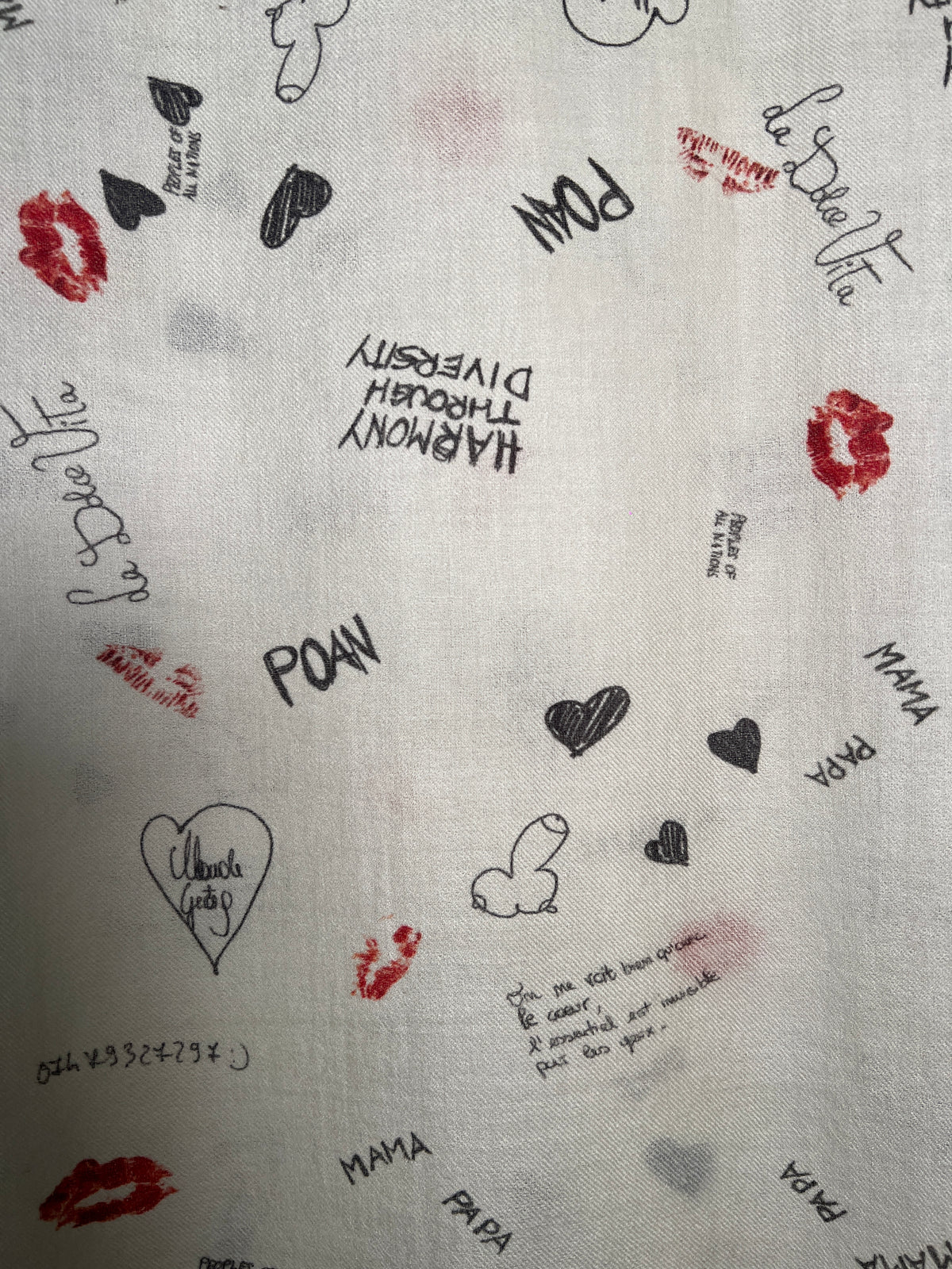 Graffiti Cashmere Scarf