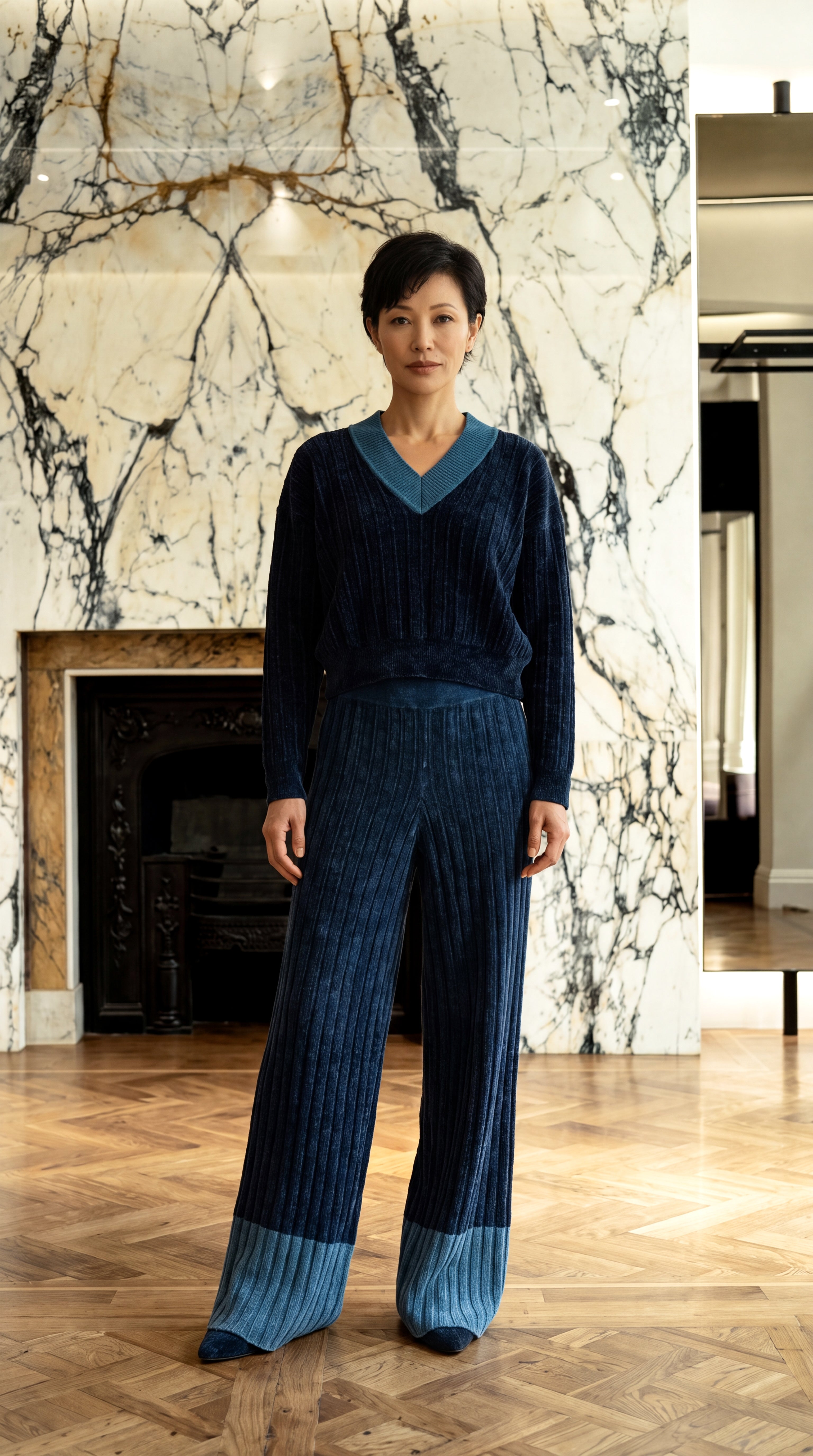 Elva Knitted Pants Women Chenille