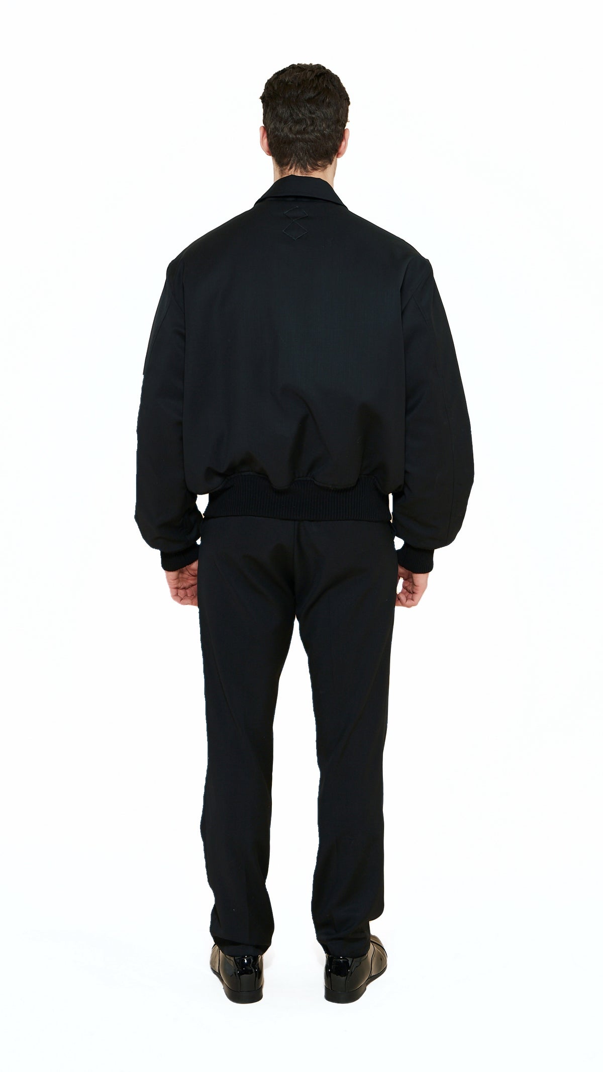 Iceman Bomber Jacket Men Black, back view – POAN