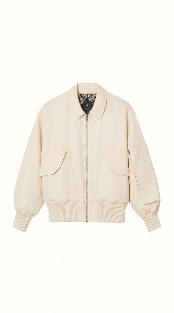 Iceman Bomber Jacket Men Ivory, product – POAN