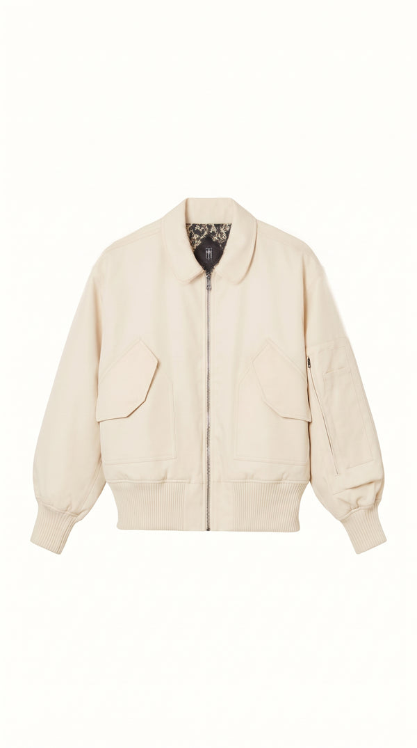 Iceman Bomber Jacket Women Ivory