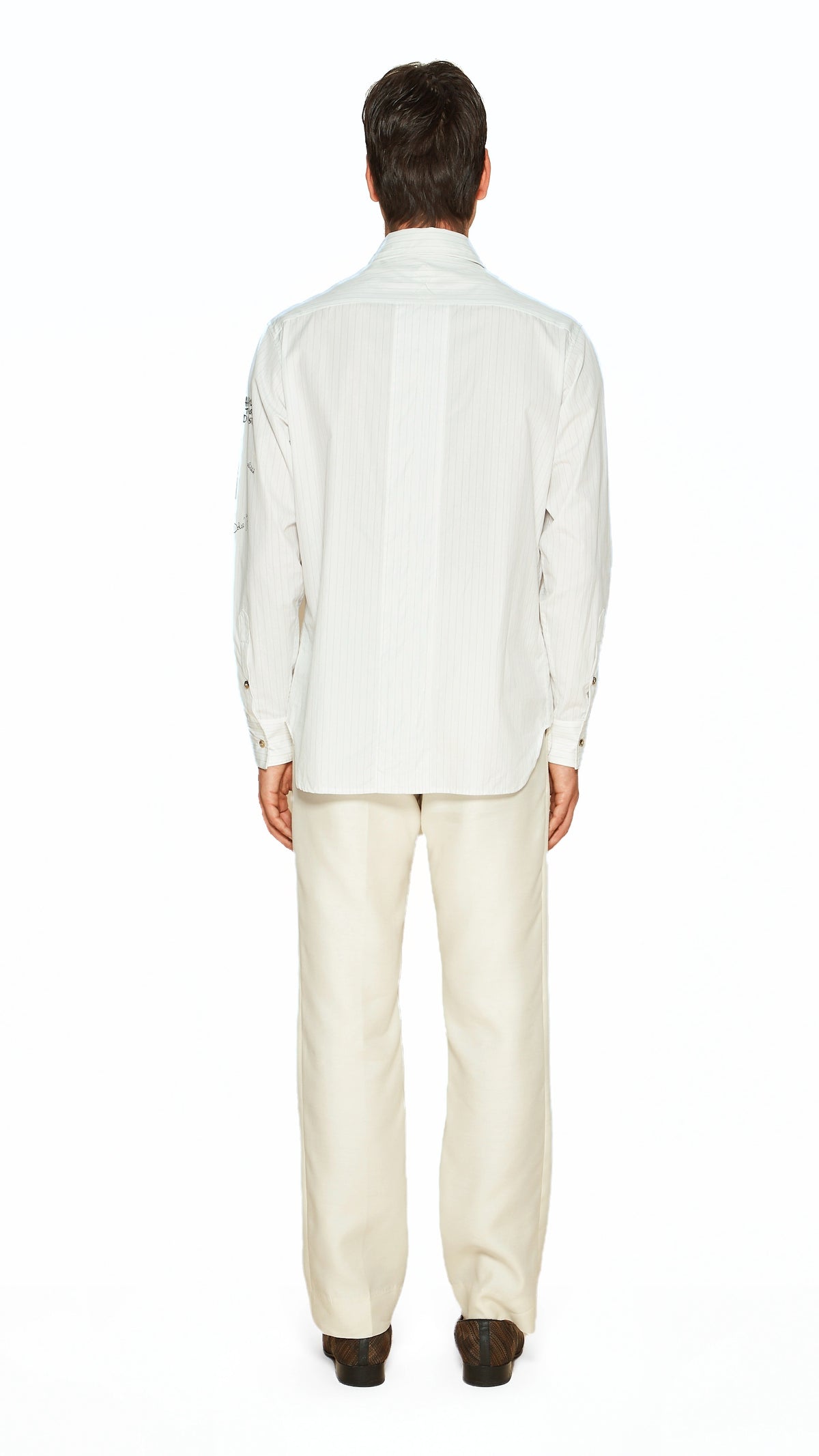 Ikarus Graffiti Shirt Men White, back view – POAN