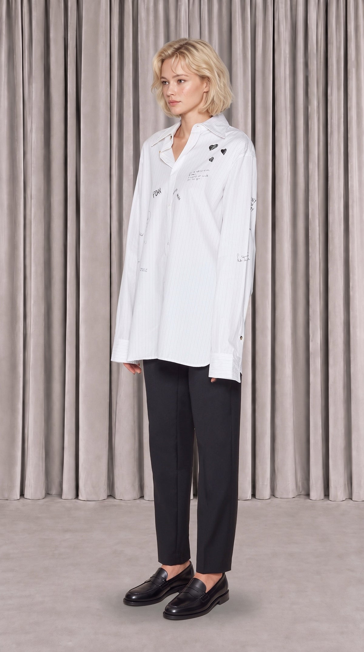 Ikarus Graffiti Shirt Women White, side view – POAN