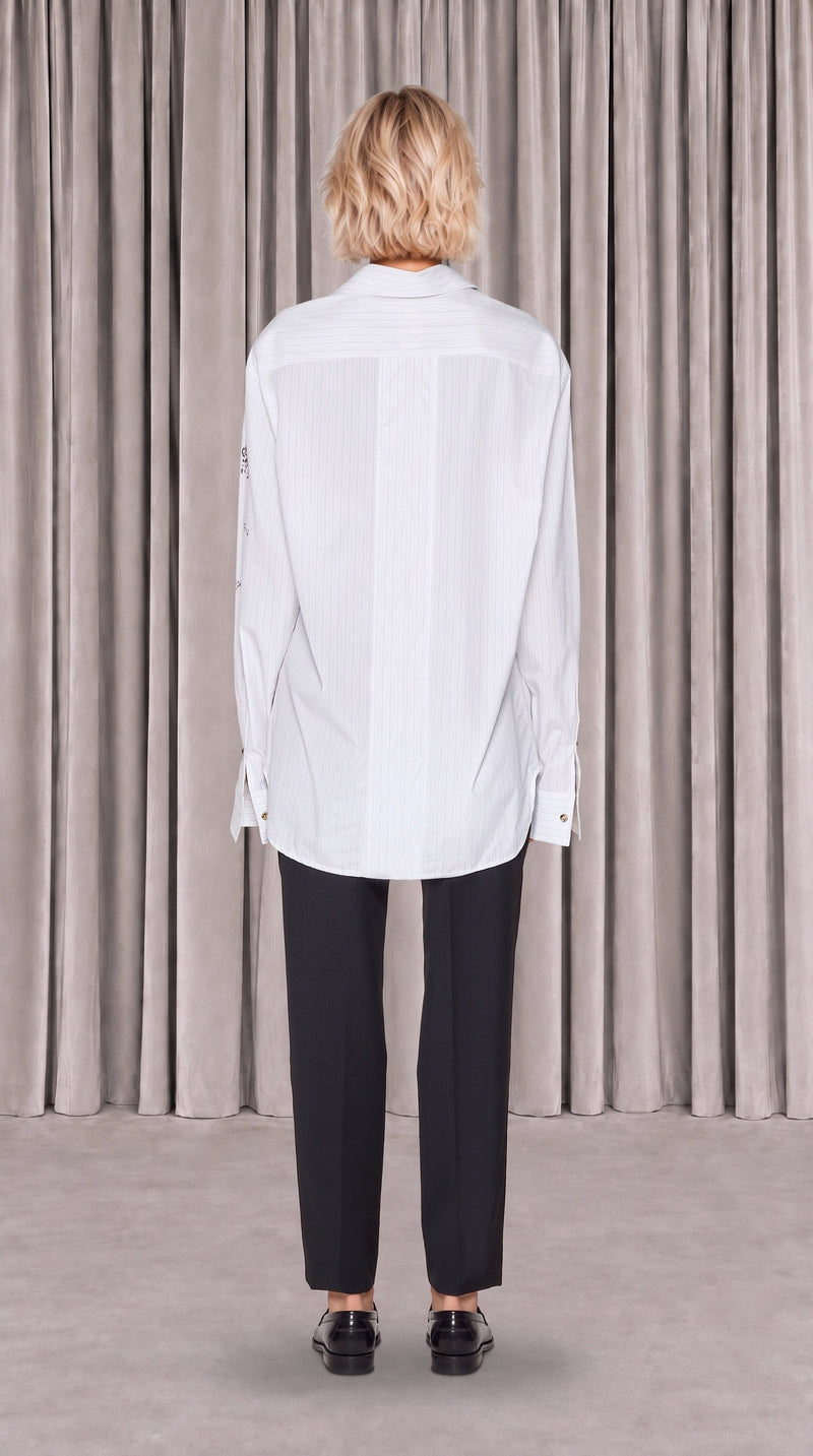 Ikarus Graffiti Shirt Women White, back view – POAN