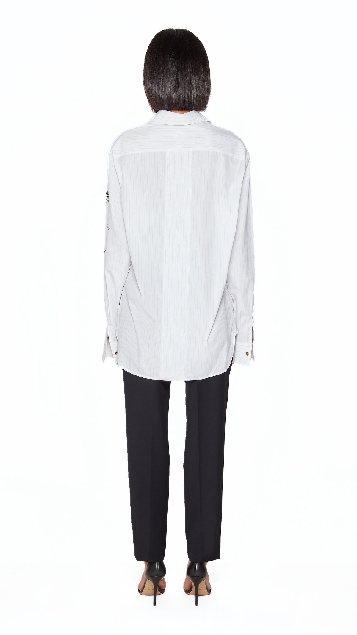 Ikarus Graffiti Shirt Women White, back view – POAN
