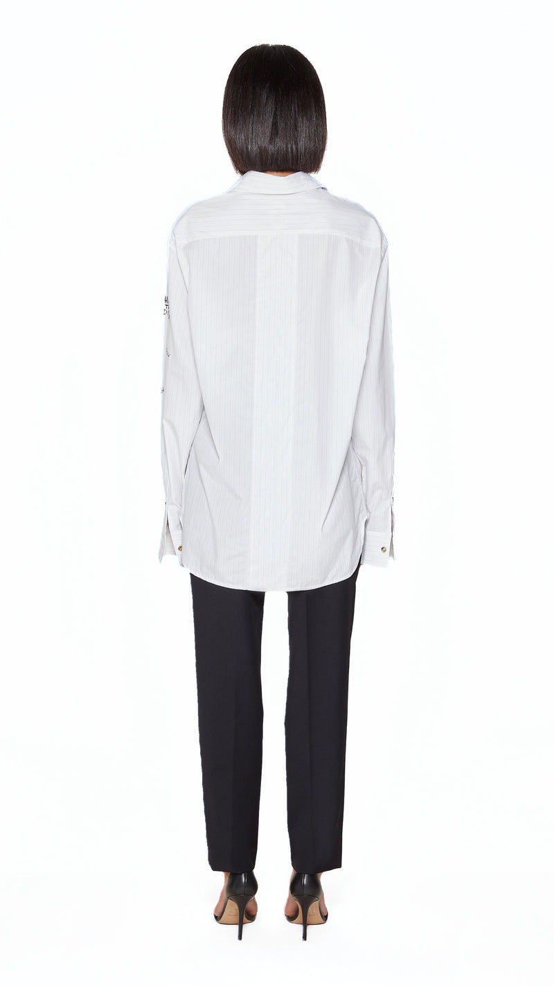 Ikarus Graffiti Shirt Women White, back view – POAN