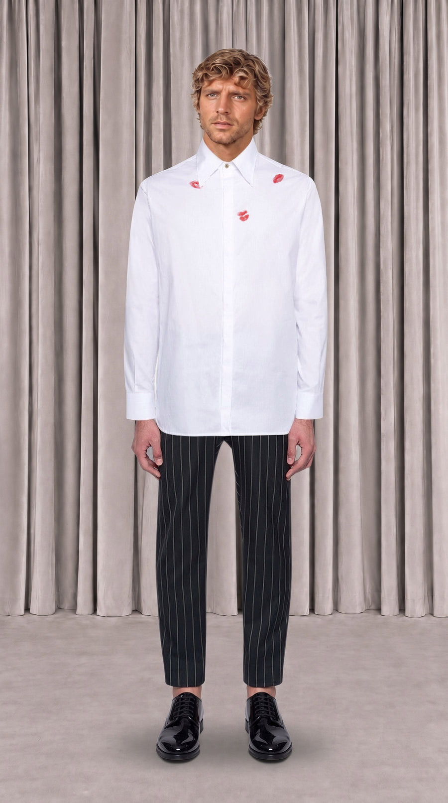 Ikarus Kiss Shirt Ivory Men, front view – POAN