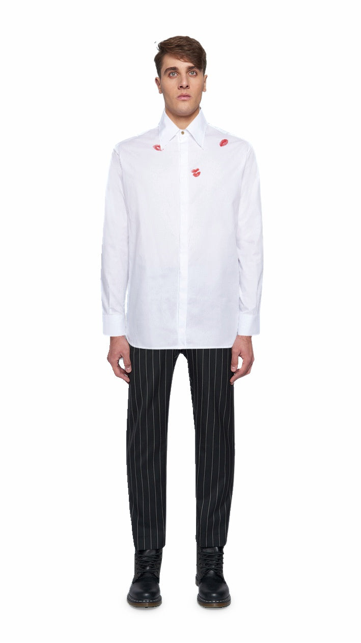 Ikarus Kiss Shirt Ivory Men, front view – POAN