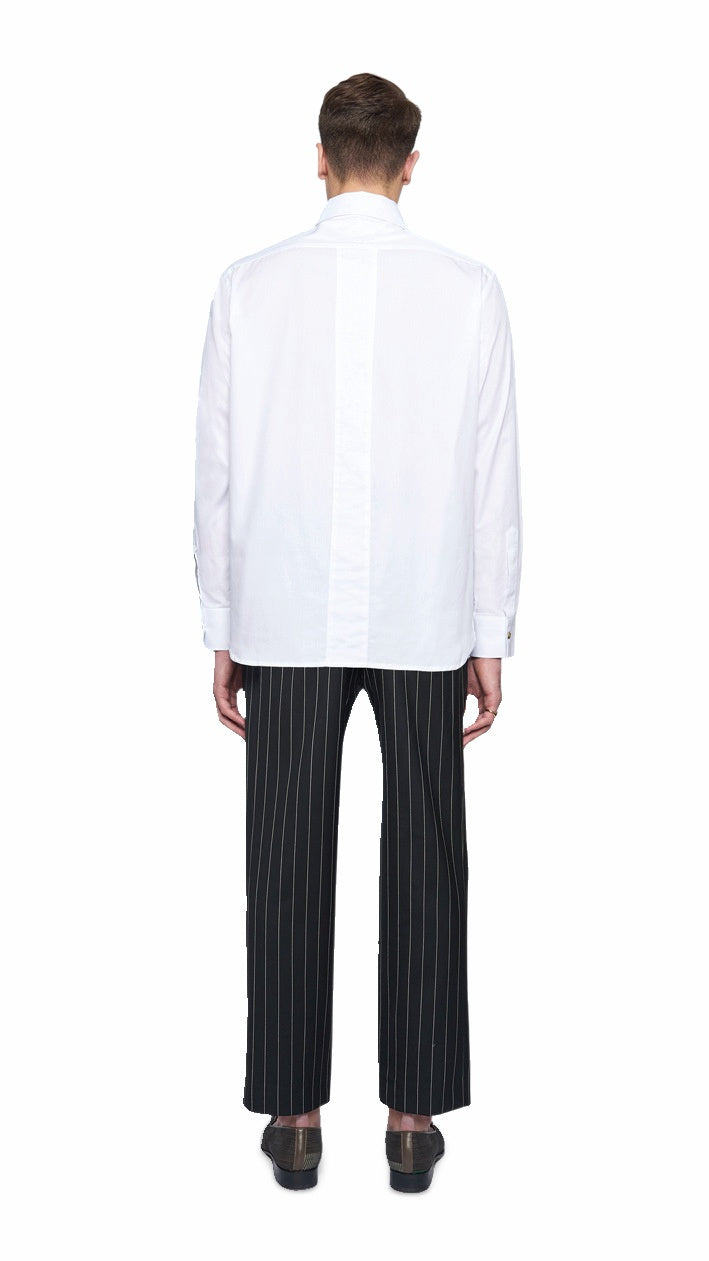 Ikarus Kiss Shirt Ivory Men, back view – POAN