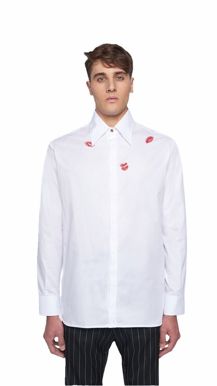 Ikarus Kiss Shirt Ivory Men, detail – POAN