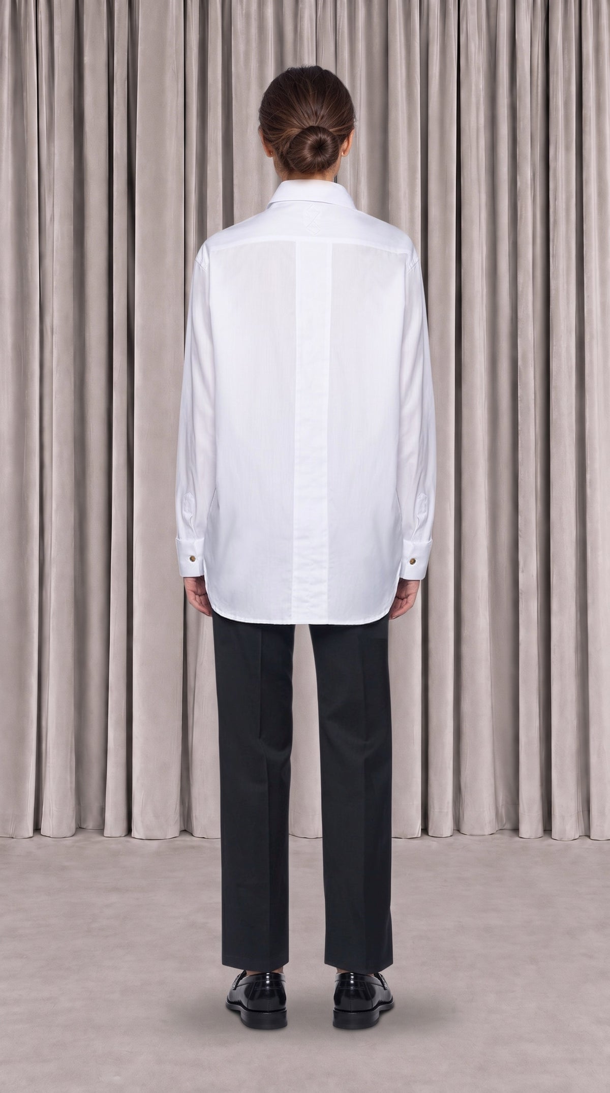 Ikarus Kiss Shirt Ivory Women, back view – POAN