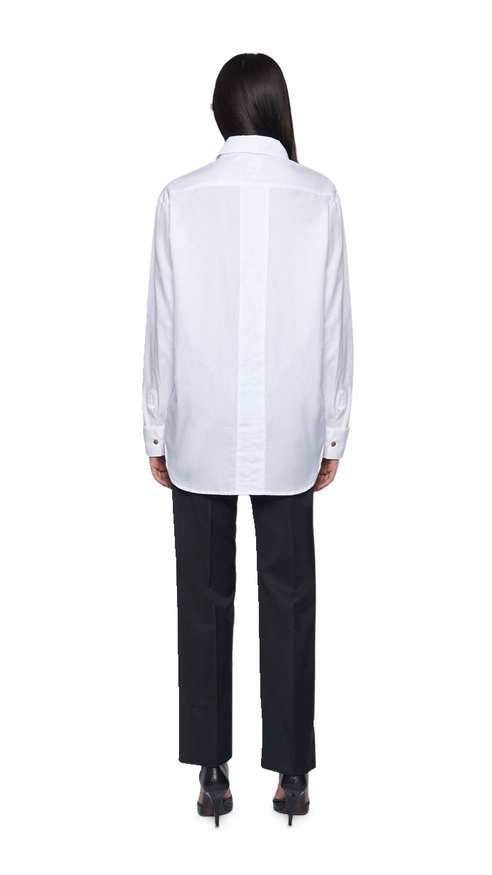 Ikarus Kiss Shirt Ivory Women, back view – POAN