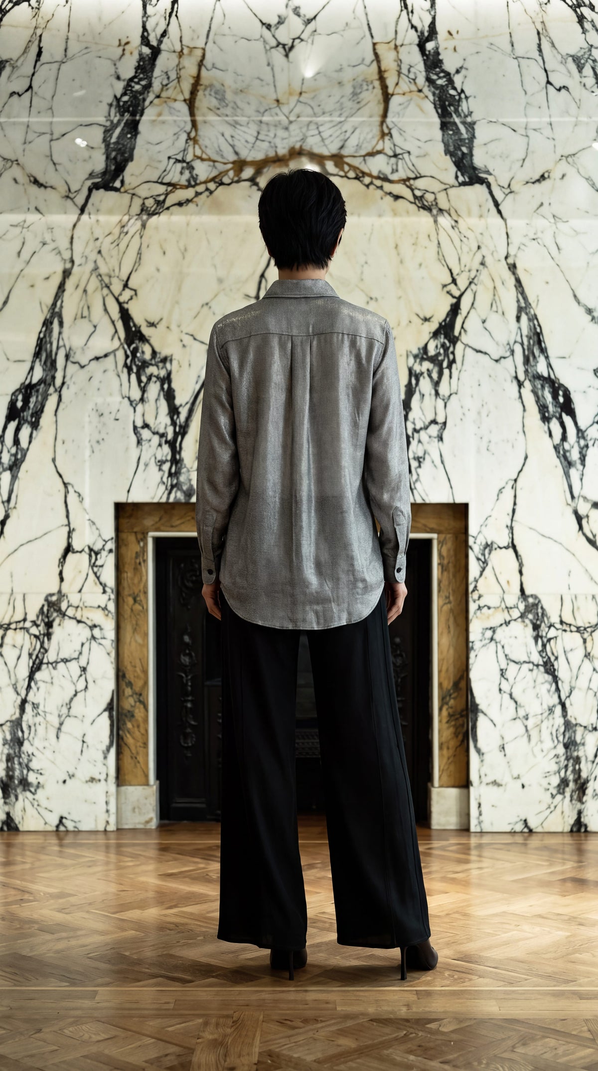 Ikarus Shirt Broken Stitch Silver Women