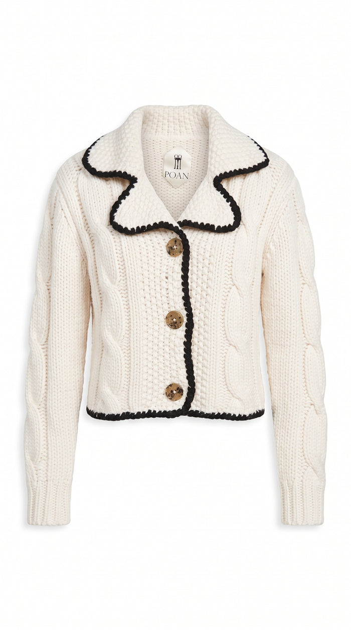 JUNKER CASHMERE HANDKNIT CARDIGAN MEN, product – POAN