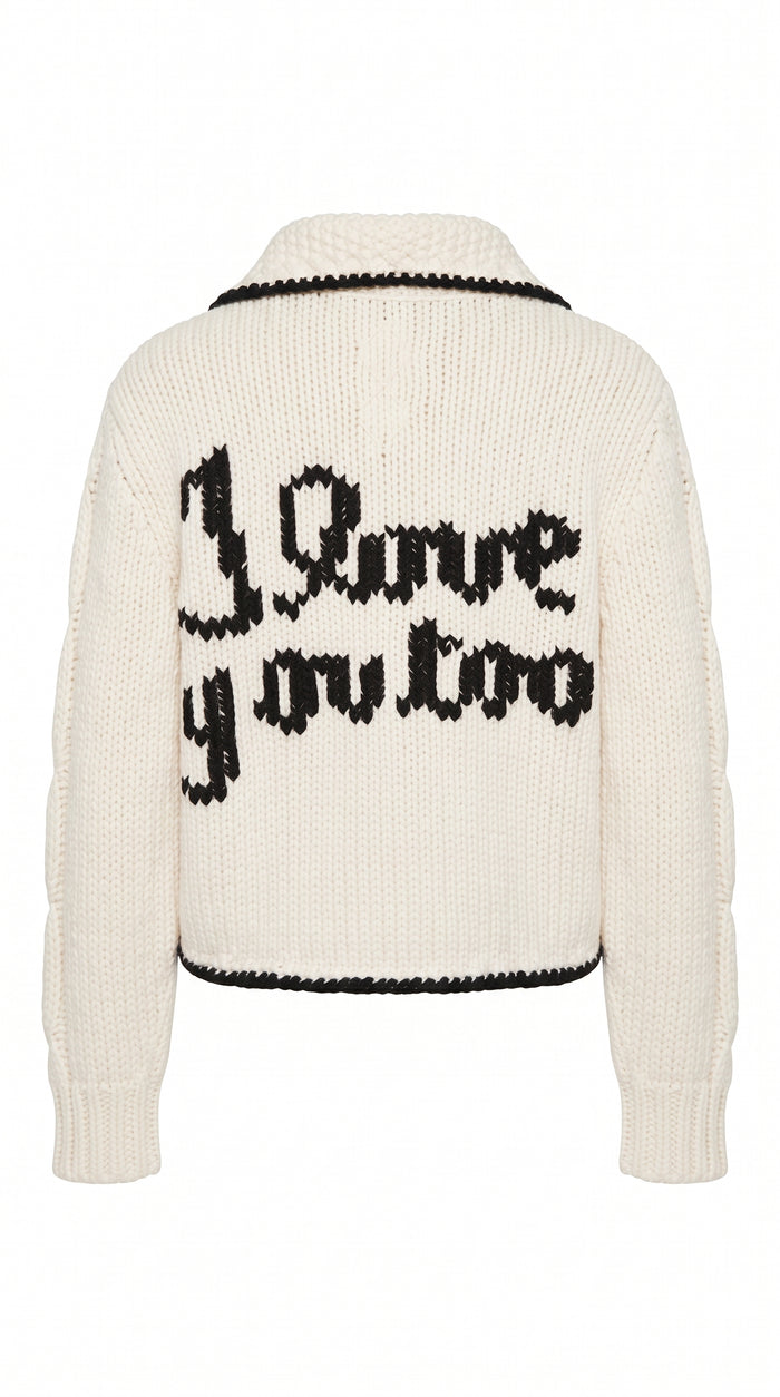 JUNKER CASHMERE HANDKNIT CARDIGAN MEN, product back – POAN