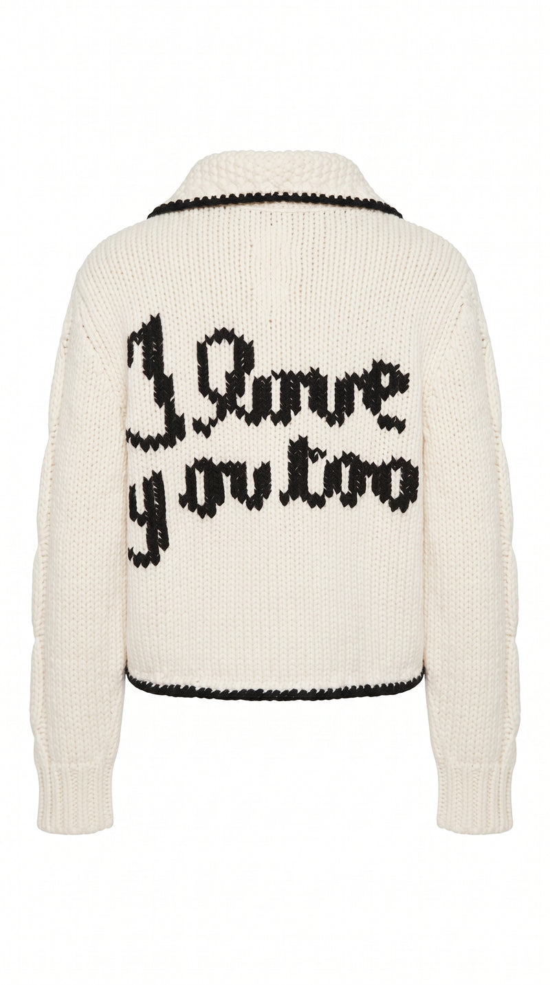 JUNKER CASHMERE HANDKNIT CARDIGAN MEN, product back – POAN