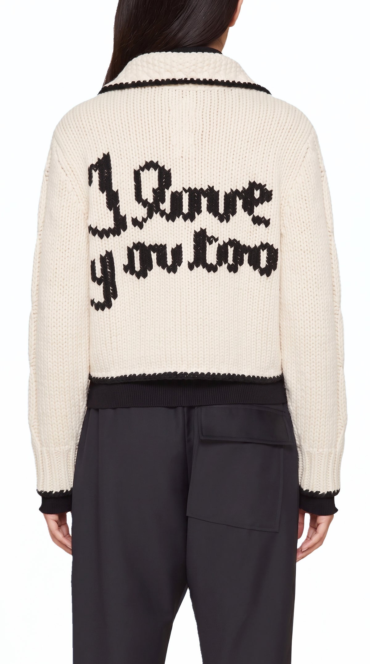 JUNKER CASHMERE HANDKNIT CARDIGAN WOMEN, detail – POAN