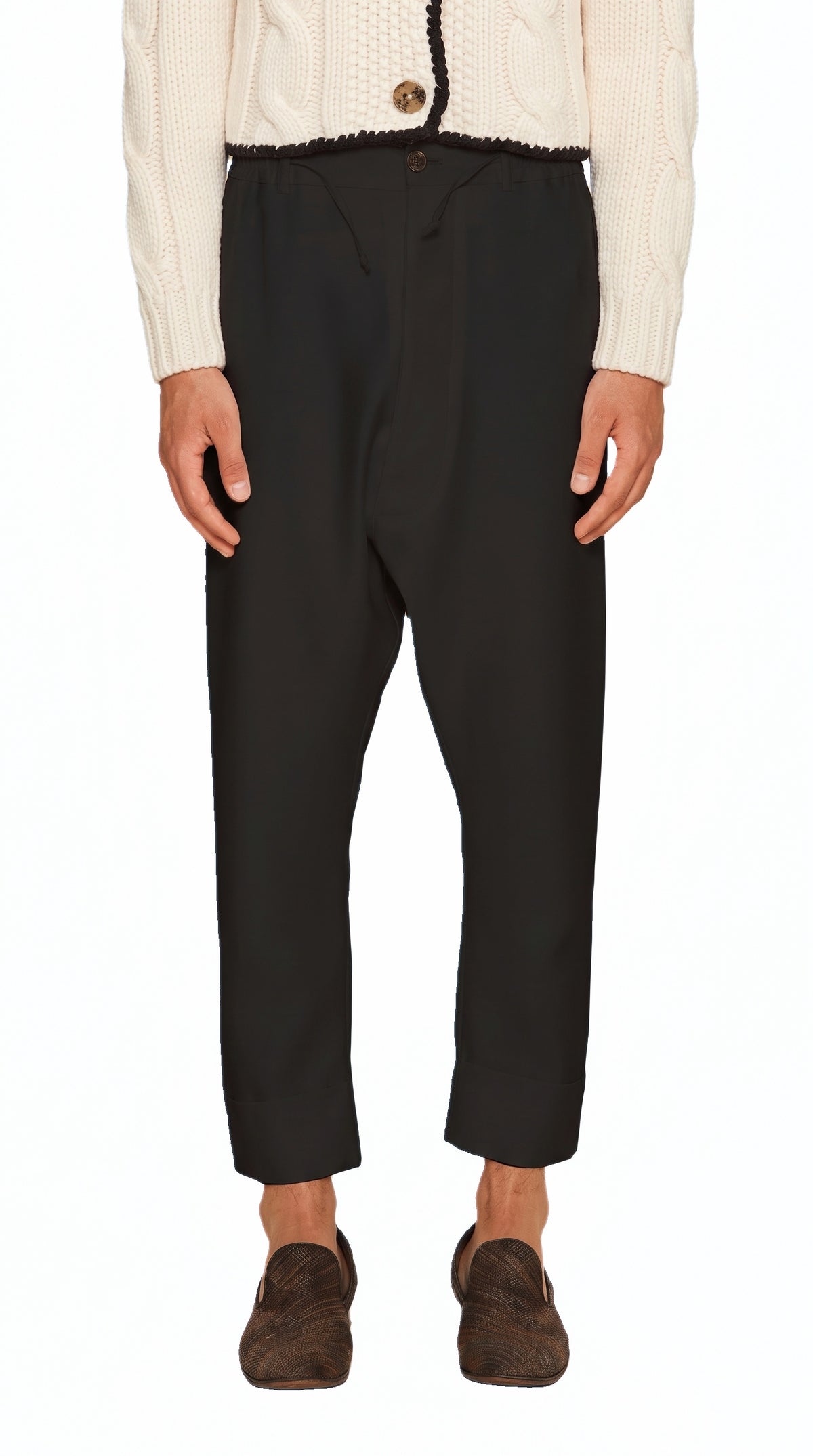 JUNKER CUSTOM CASHMERE HANDKNIT CARDIGAN MEN, detail – POAN