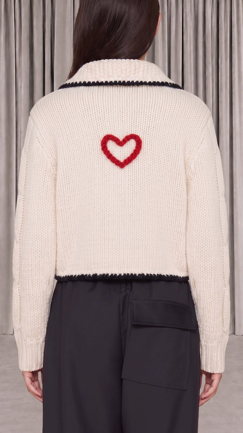 JUNKER CUSTOM CASHMERE HANDKNIT CARDIGAN WOMEN, detail – POAN