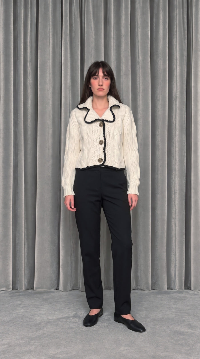 Junker Cashmere Handknit Cardigan – model front