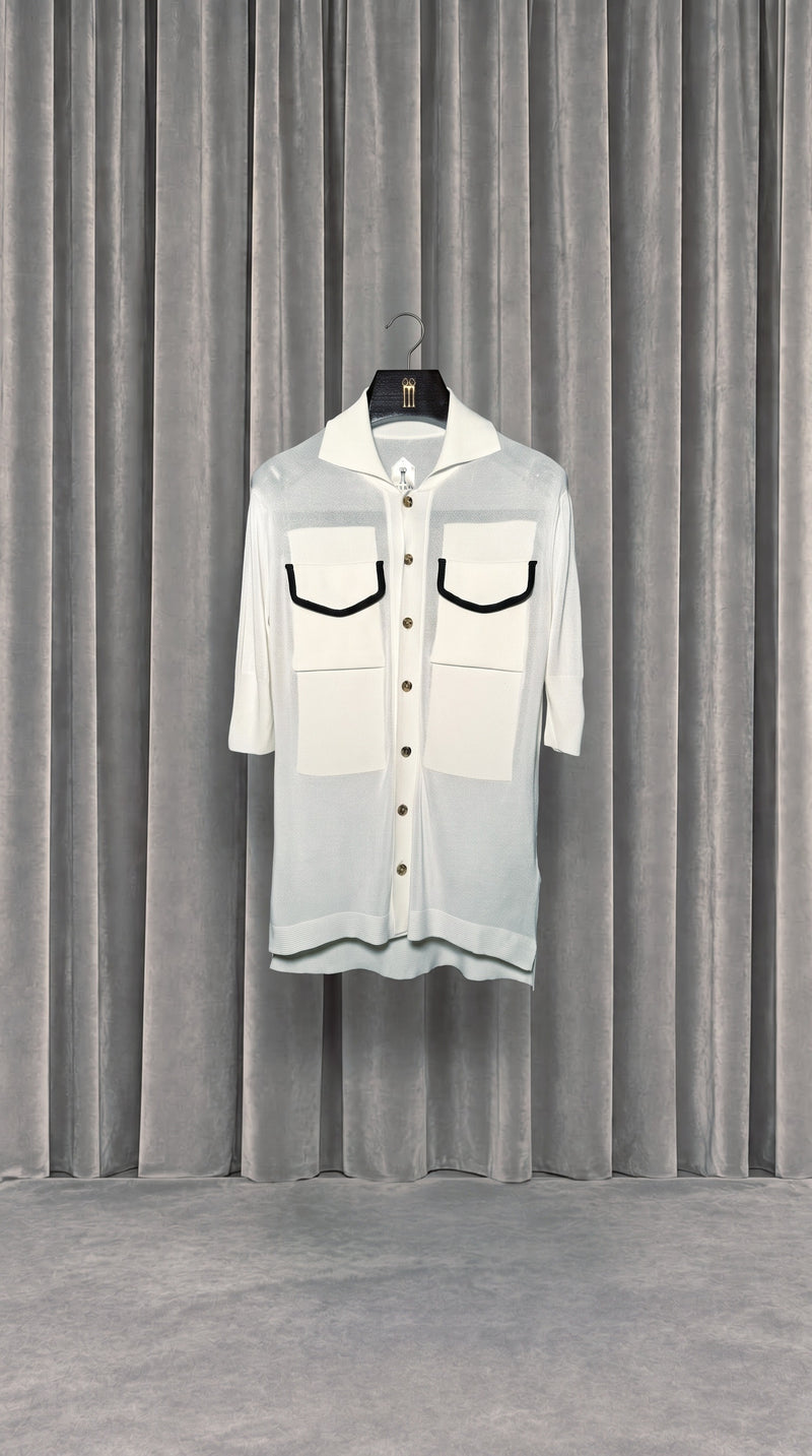 Keaton Short Sleeve Polo Ivory – product