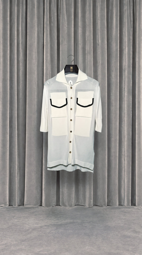 Keaton Short Sleeve Polo Men Ivory