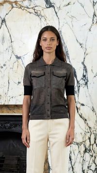 Keaton Knitted Polo Women Plume