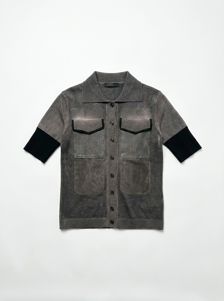 Keaton Knitted Polo Men Plume