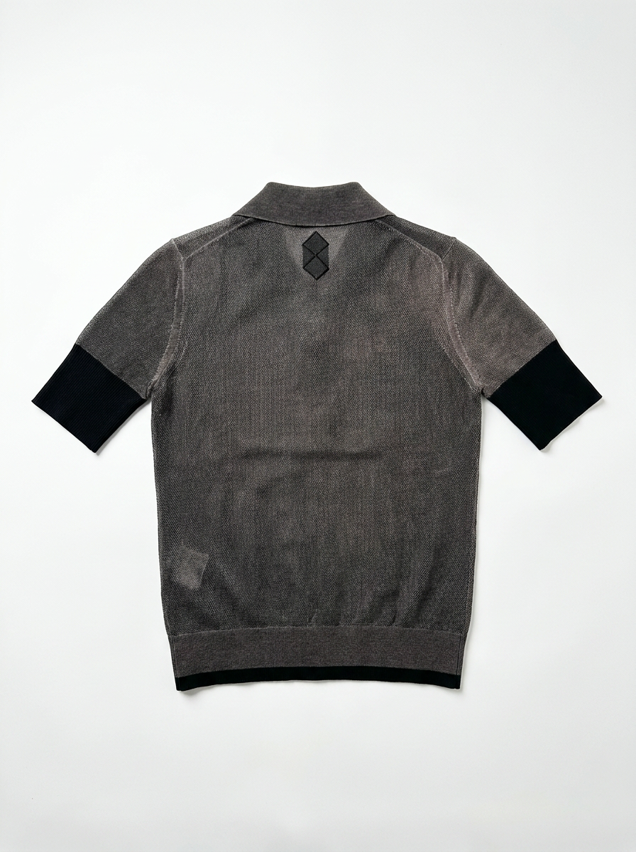 Keaton Knitted Polo Men Plume