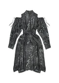 Maude Leopard Shirt Dress Black