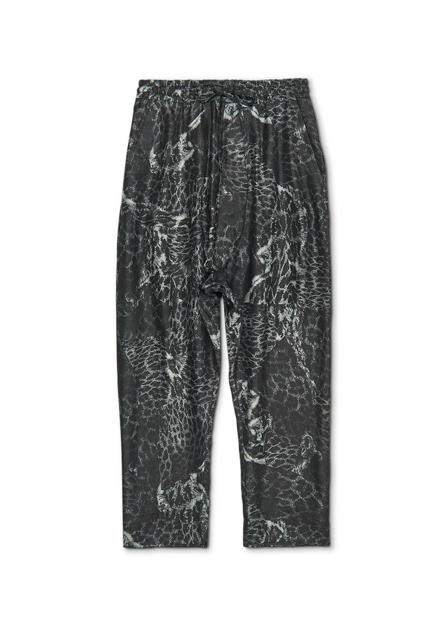 Fender Drop Crotch Leopard Trousers Black