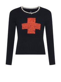 Laura Alpaca V-neck Jumper Black