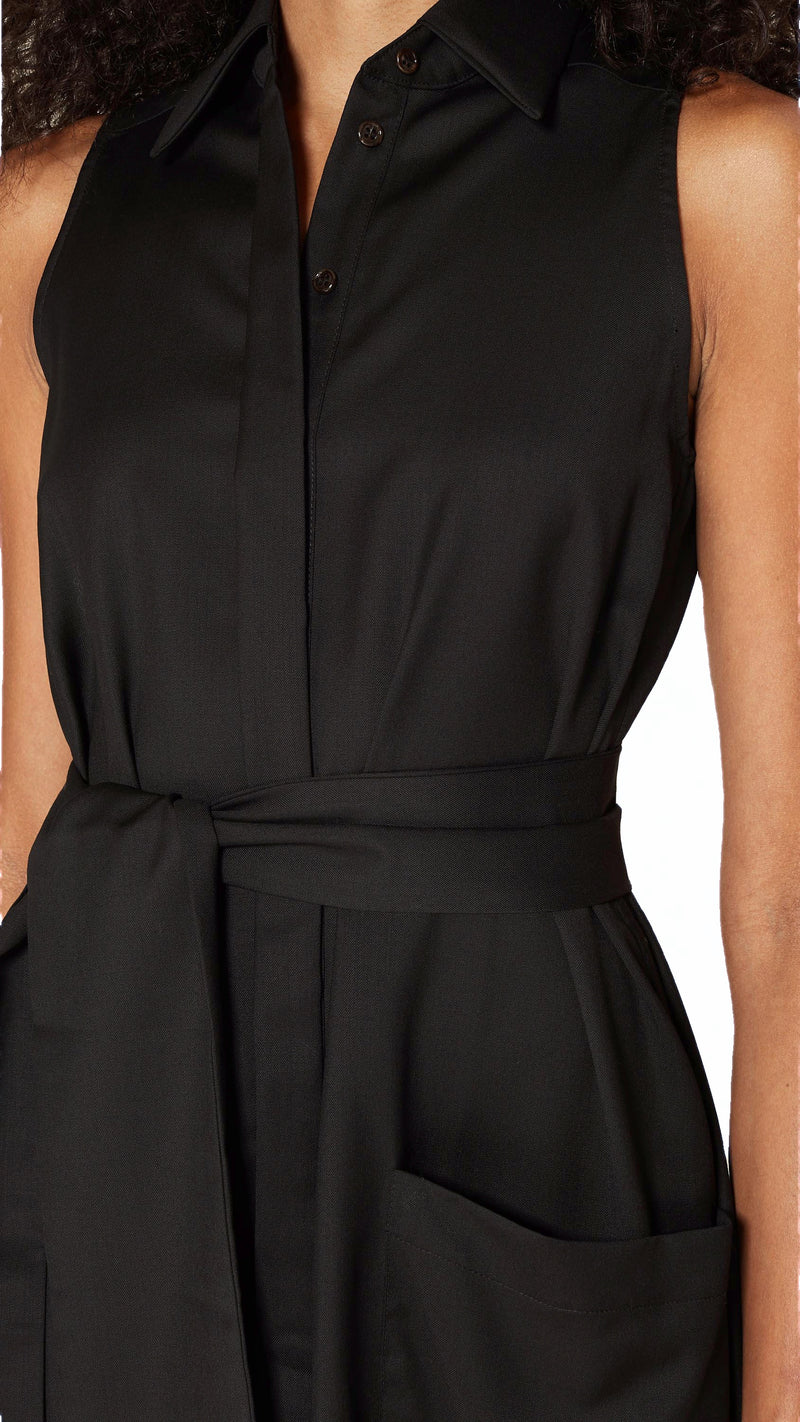 Laura Shirt Dress Women Black, detail – POAN