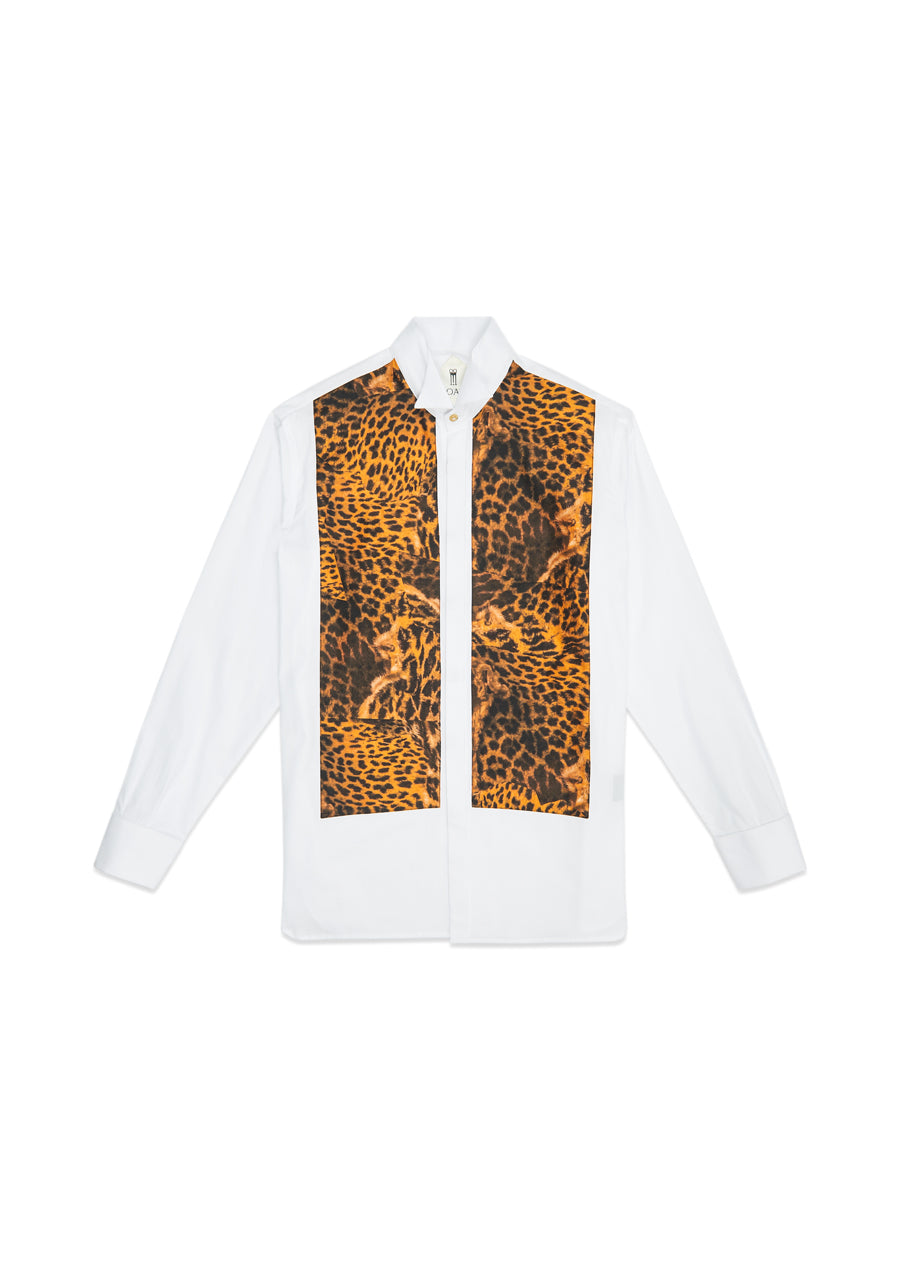 Ikarus Bib Leopard Shirt White