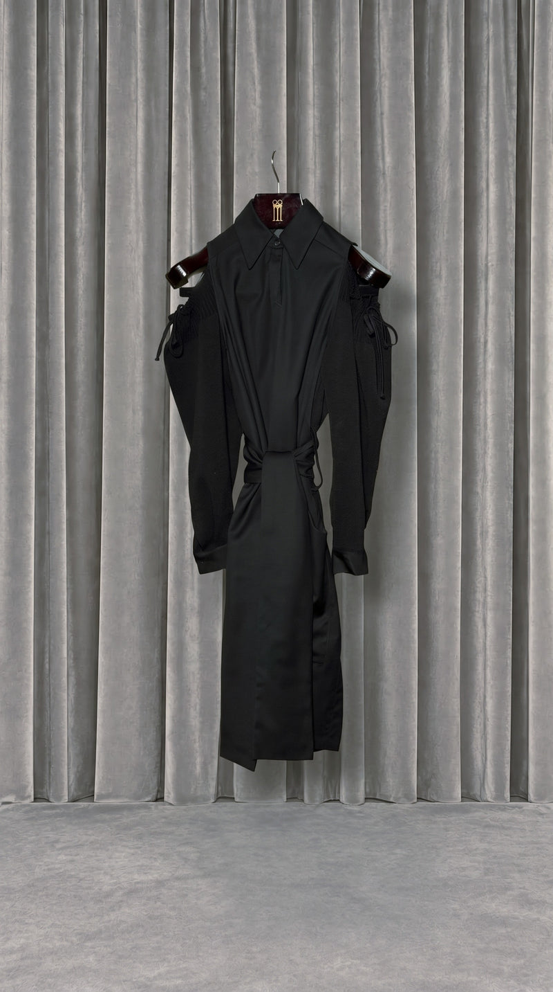 Maude Shirt Dress Black – product
